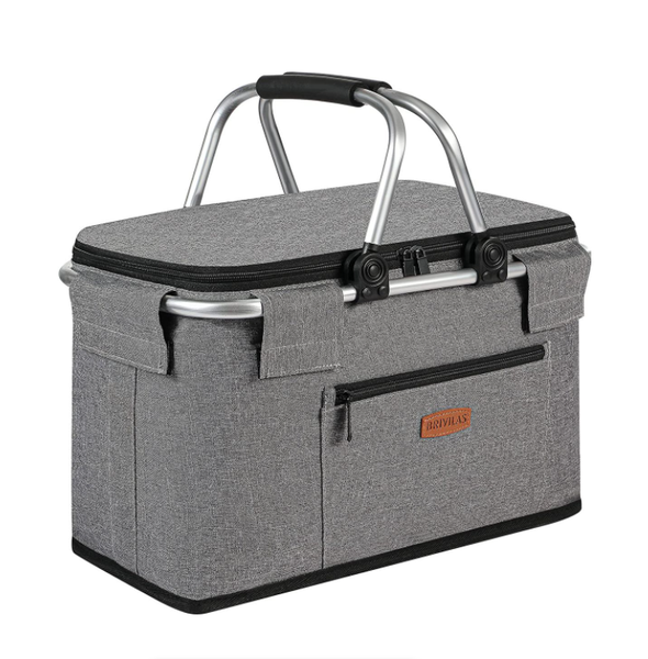 Insulated Picnic Basket Collapsible Cooler Bag