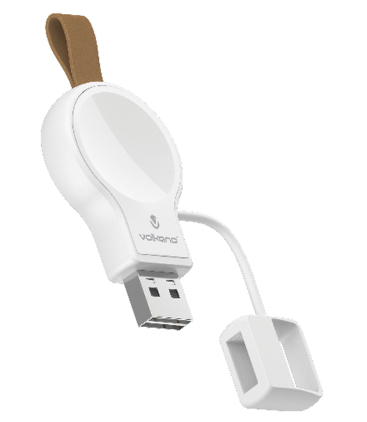 Volkano Apple Compatible iWatch Magnetic Wireless Fast Charger - White