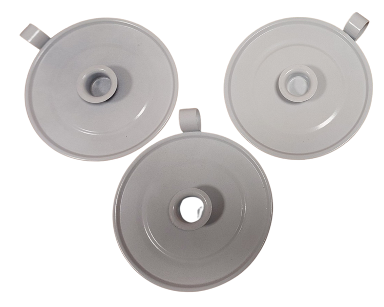 Set of 3 White Candle holders