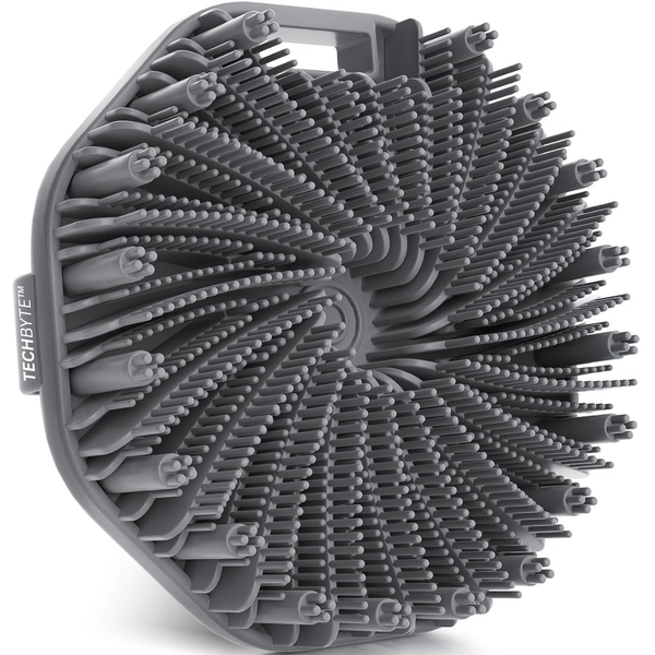 TechByte Silicone Body Scrubber - Exfoliating Brush -Antimicrobial Silicone