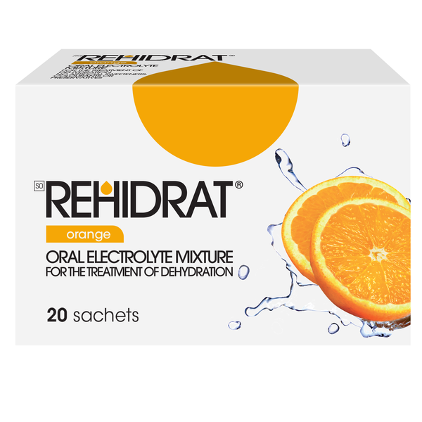 Rehidrat Oral Electrolyte Mixture, Orange, 14g x 20 sachets