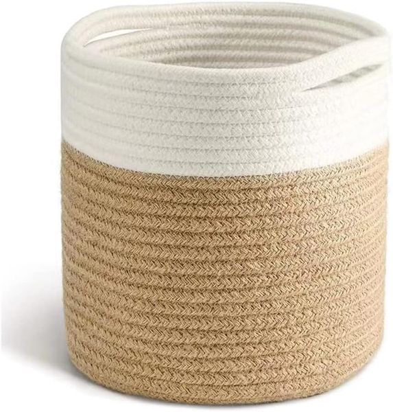 Cotton Rope Basket for Flower Pot &amp; Indoor Floor Planters