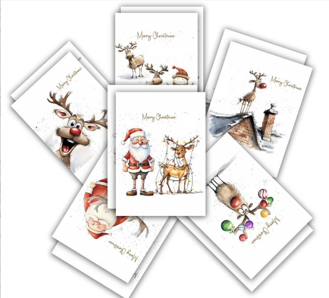 24-Pack Christmas Greeting Cards, Assorted Holiday Designs