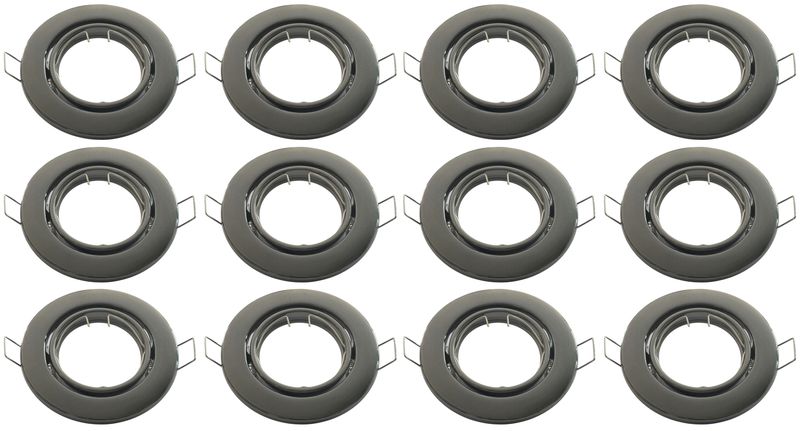 Hello Today Gun Metal Swivel Down Light Fittings - 12 Pack