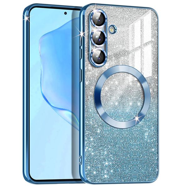 Magnetic Glitter Plated TPU Phone Case Compatible With Samsung Galaxy A05S