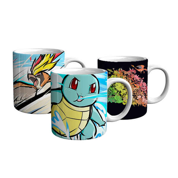 Pokemon Squirtle Printed 3 Coffee Mugs