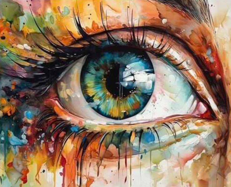 Beauty Is In The Eye Paint by Number Kit for Adults/ Beginners