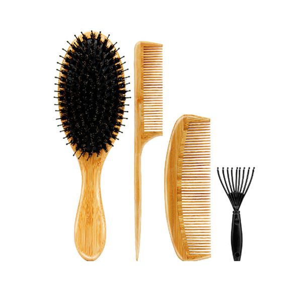 Wooden Comb Set, Airbag Comb, Tip Tail Comb, Cleaning Claw
