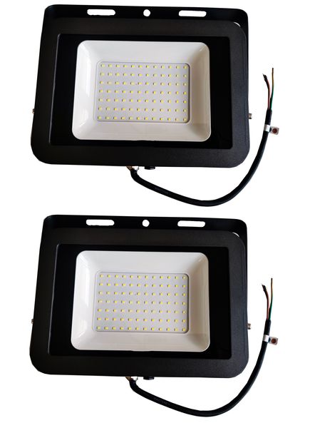 ED Flood Light(2PCS)-70W/5700K White Light.6300 lm.IP65 Waterproof.