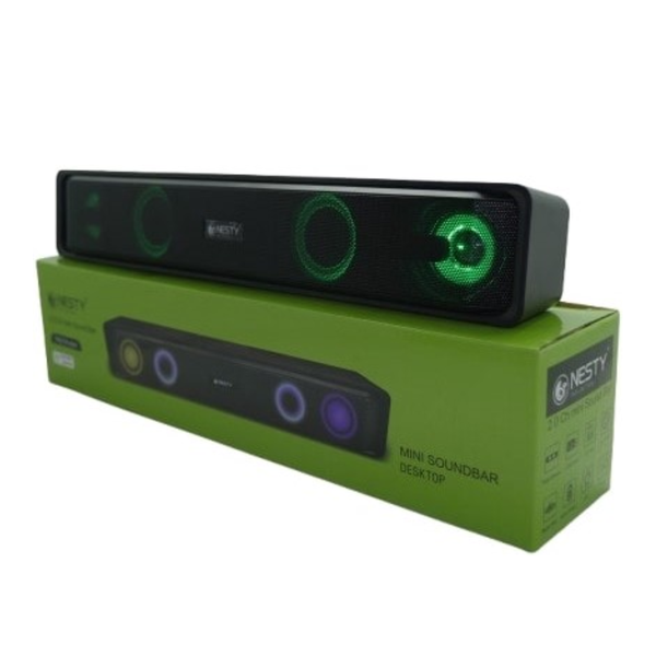 Nesty Rechargeable 2 Channel Stereo LED Mini SoundBar
