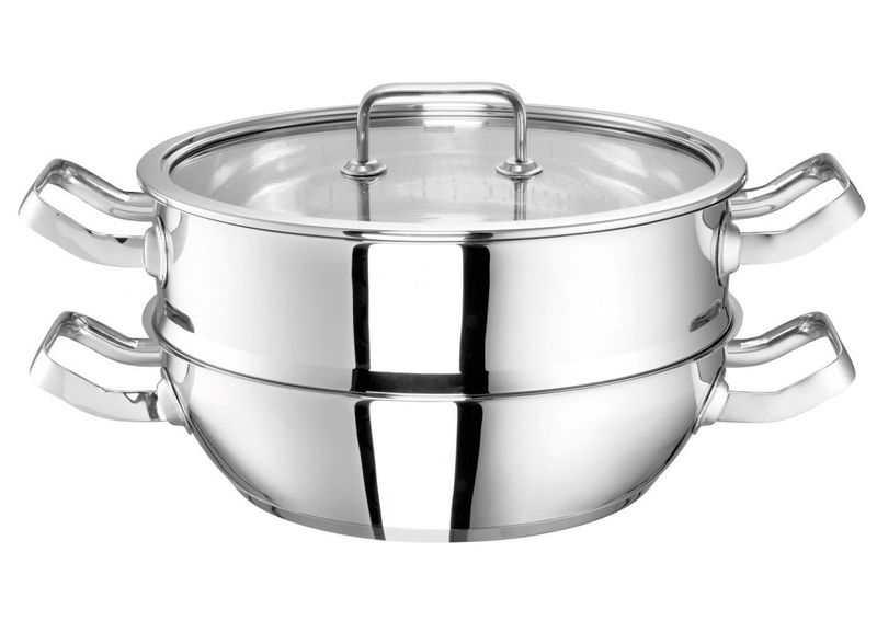 ROHE Braising Pot/Pan plus Steamer and Lid: Oven Safe “Conia” 28cm/6.4L