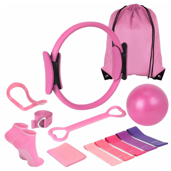 ARFAST 13 Piece Yoga Fitness Set Pilates Ring Ball Bands Kit
