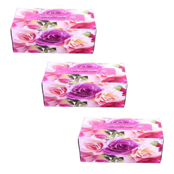 Satin Touch - Facial Tissue - 2 Ply 200s Tissues - 3 Pack