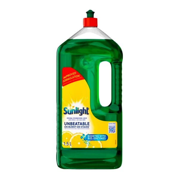 Sunlight Regular Degreasing Dishwashing Liquid 1.5L - Lemon Fresh