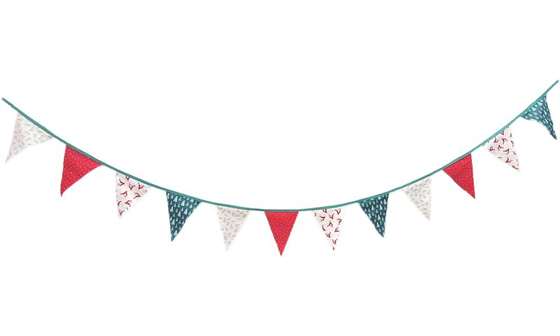 Christmas Bunting/Flags/Banner Reindeer, Christmas trees, stars 12 flags