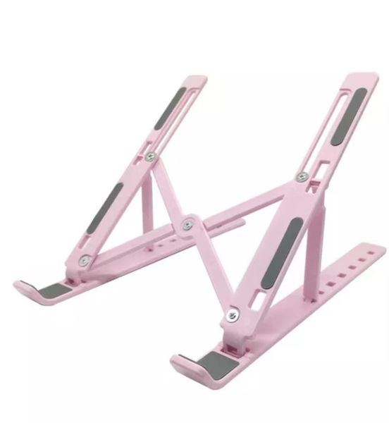 ZYF 8 Level Foldable Ergonomic Laptop Stand Pink