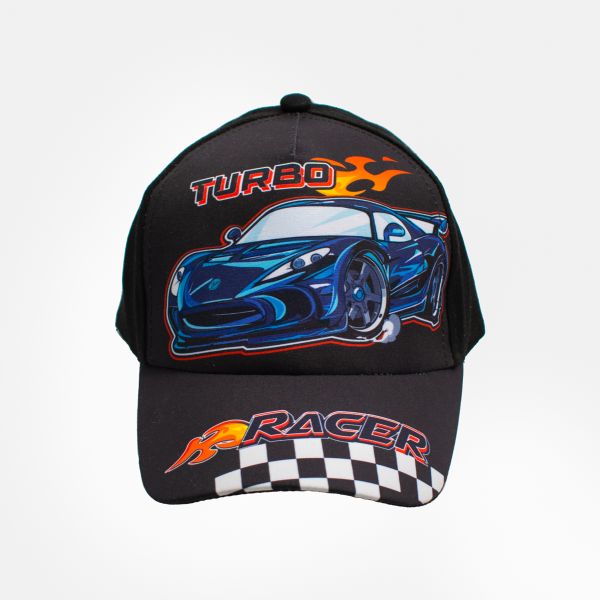 SQUIGGLE Boys Racer Peak Cap - Stylish, Fun &amp; Sun-Safe Accessory