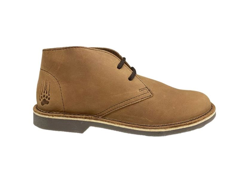 Timbego - Men's Leather Tan Grizzly Wyoming Vellies/Veldskoen/Boots