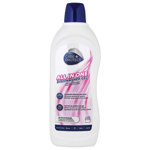 Care + Protect All-In-One Dishwasher Gel: Degreaser, Rinse Aid, Salt -750ml