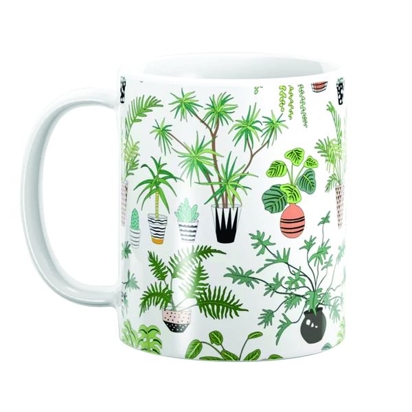 PepperSt Mug -plants and pots pattern
