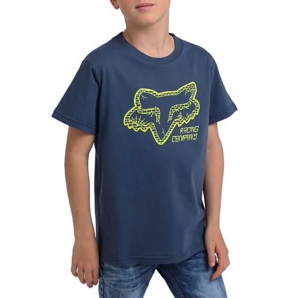 Fox-Stone Walled Boys Ss Tee -Blue Steel