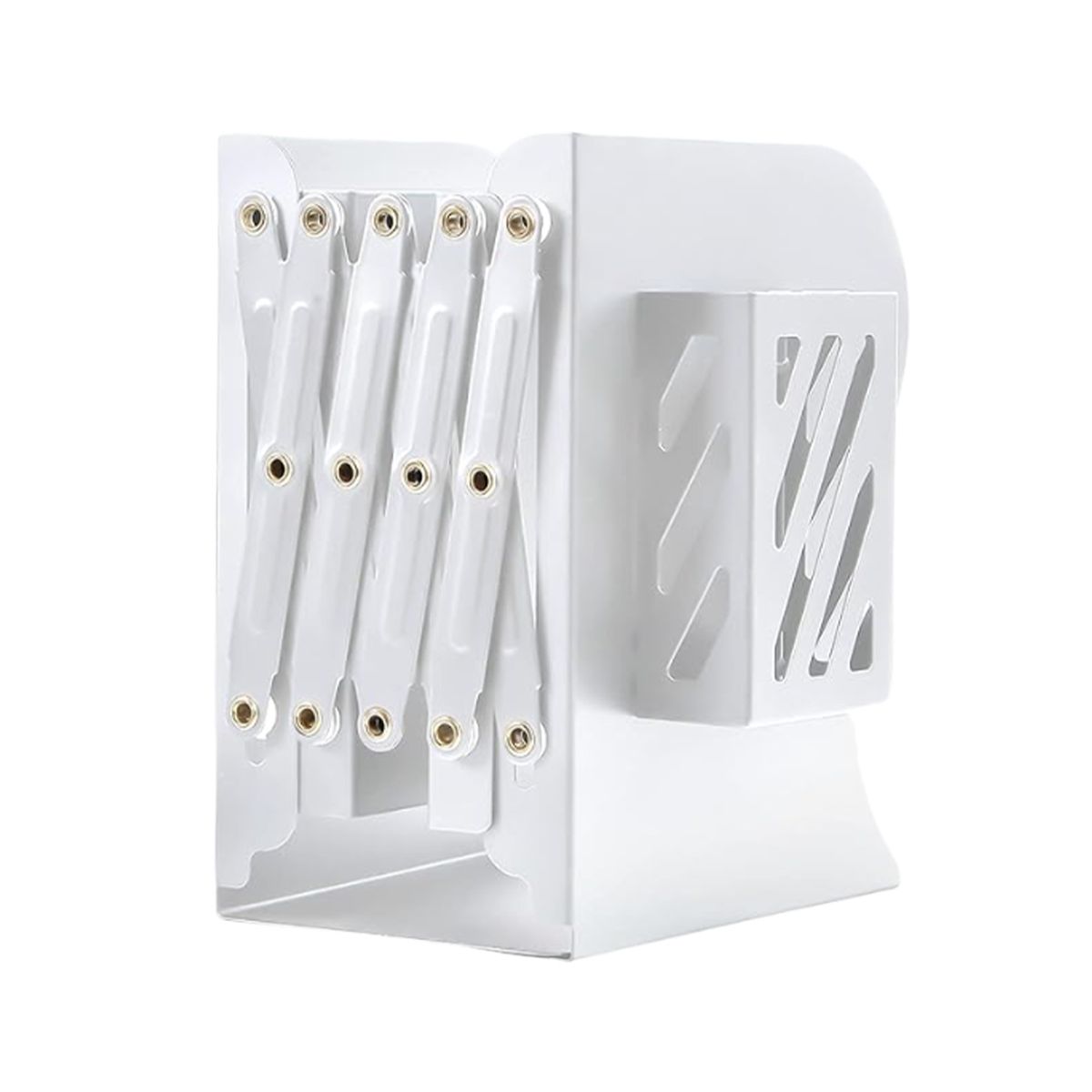 Adjustable Metal Bookends Heavy Duty Desk Organizer Shelf Office Home