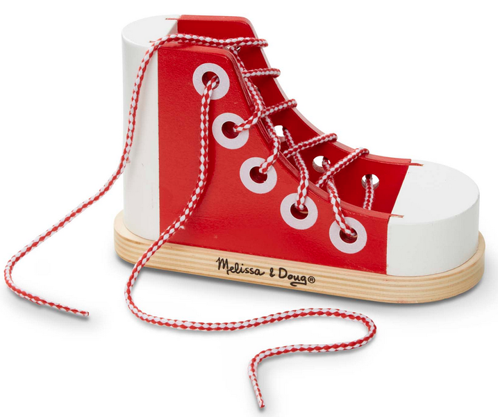 Melissa &amp; Doug Wooden Lacing Shoe