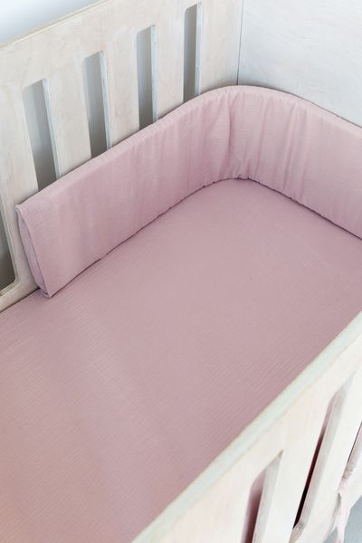 Phlo Studio- Dusty Pink Muslin Cot Bumper Cover