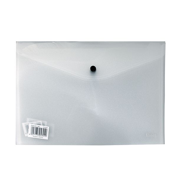Croxley A4 Document Envelope with Button - Clear (Pack of 12)