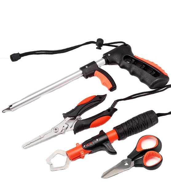 4 Pieces Stainless Steel Fishing Gear Set-Luya Fish Controlle - Orange/Green
