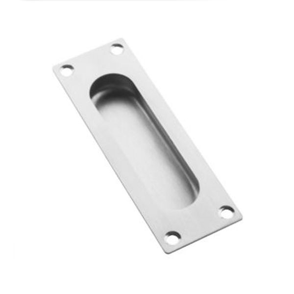 Rectangular Flush Pull with oval pull 120x40mm