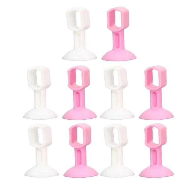 10 Pieces Washer Door Holders - Pink/white rubber brackets to prevent odor