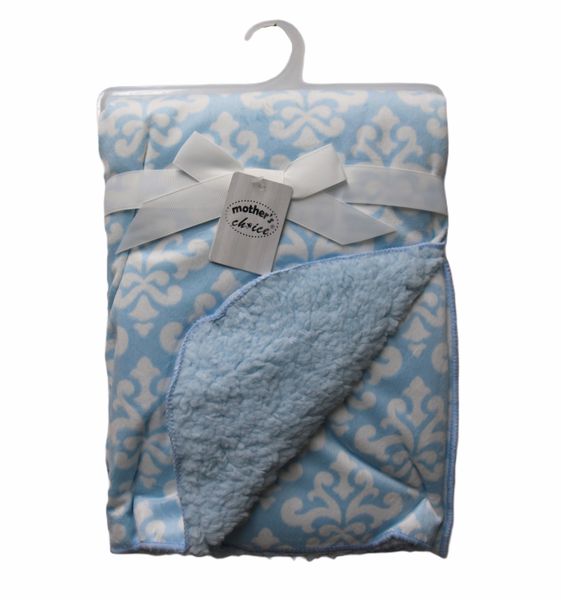 Baby Blanket - "White with Fancy Print
