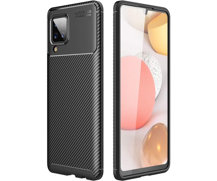 Tekron Premium Shock Resistant Slim TPU Carbon Case for Samsung Galaxy A12