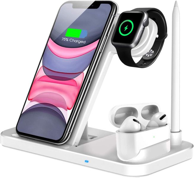 4 in 1 Fast Charging Apple Charging/Docking Station- White