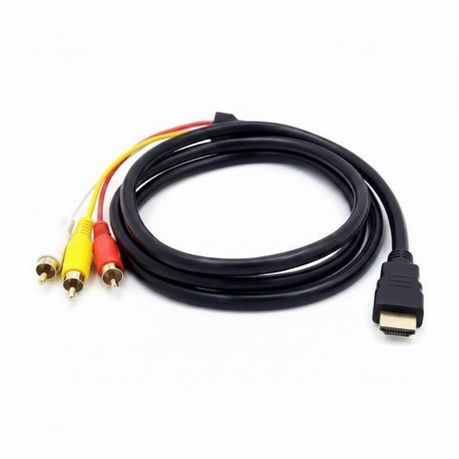 1.5m 3 RCA to HDMI Cable - AV to HDMI Converter Cable Male to Male Image