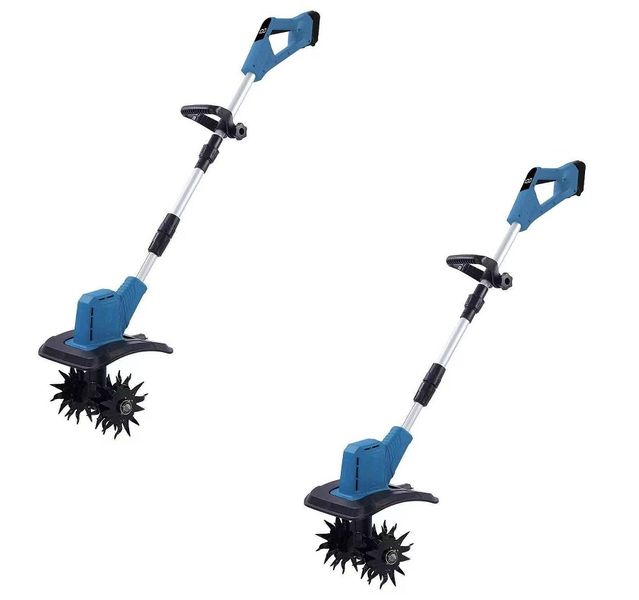 2Pack-Agricultural Soil Tiller Kit With Digital Display