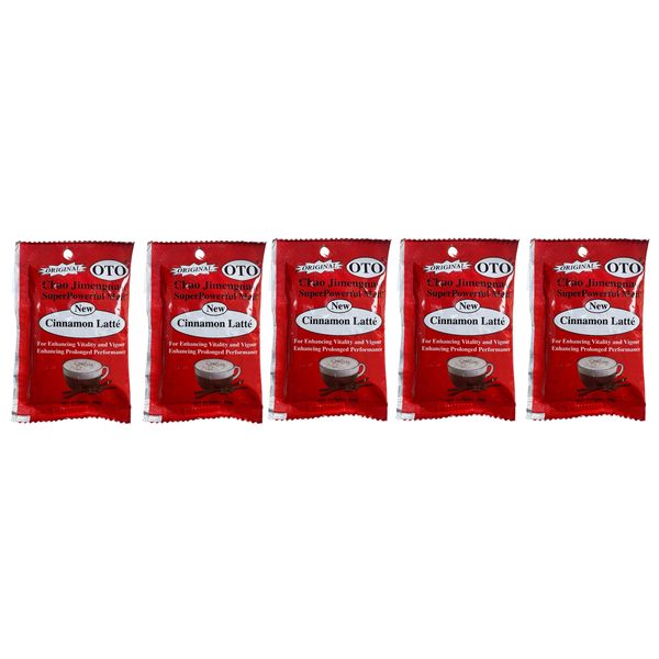 5 Pack OTO Cinnamon Latte Energy Drink for Men - Vitality &amp; Stamina Sachets