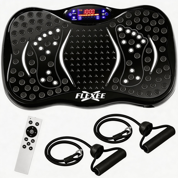 FLEXEE Whole Body Fitness Vibration Platform Machine with Bluetooth - Black