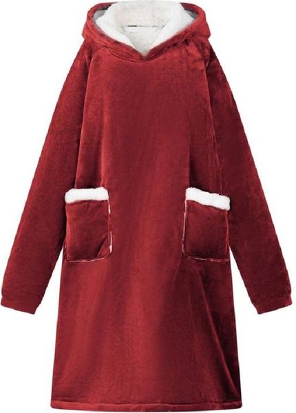 Oversized Hoodie Blanket, Sherpa &amp; Fleece Wearable Blanket