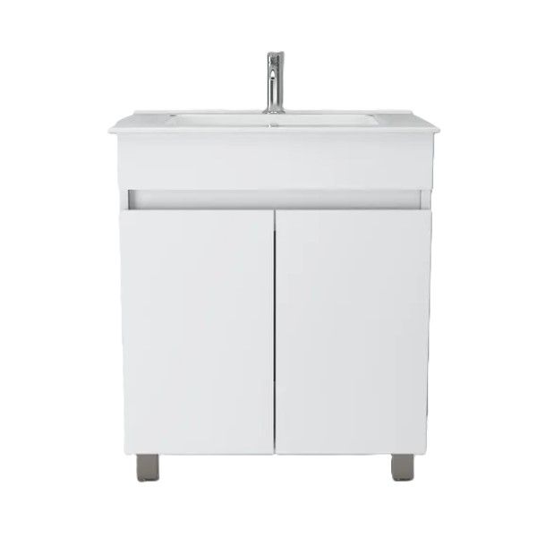 Bathroom Cabinet and Basin Free Standing Pure White