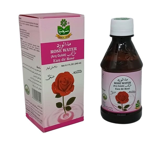 Rose Water - 100% Pure &amp; Natural Distillate -240ml