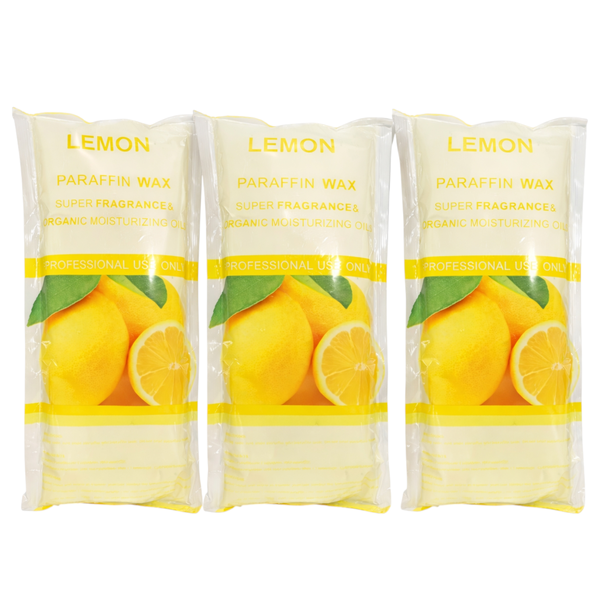 3 Pack Lemon Paraffin Wax Block 453g - Deep Moisturising Treatment