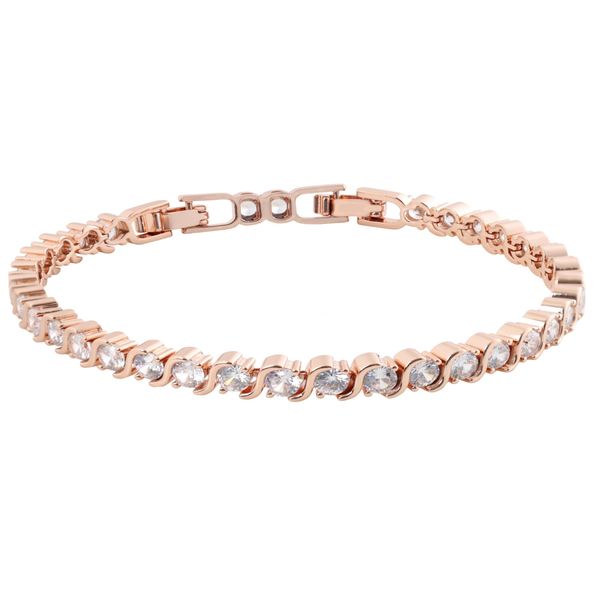 Civetta Spark S-Link Tennis Bracelet - Clear Crystal Silver