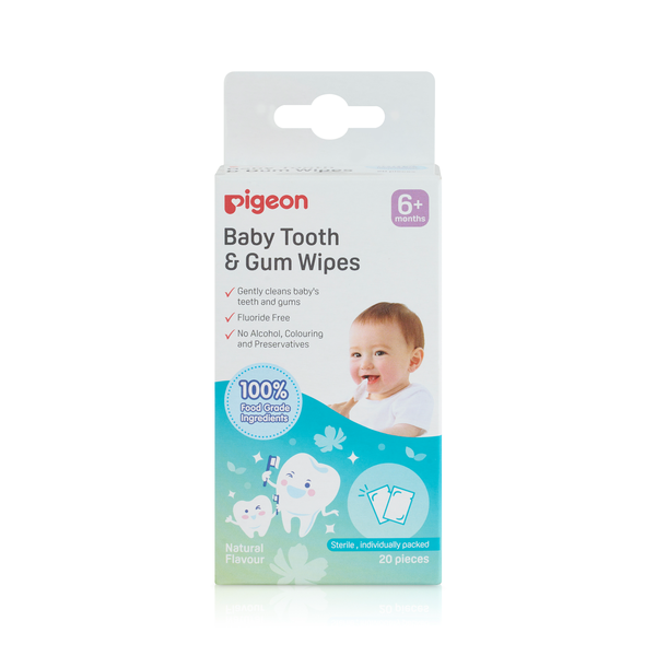 Pigeon Baby Tooth &amp; Gum Wipes Natural Pack of 20