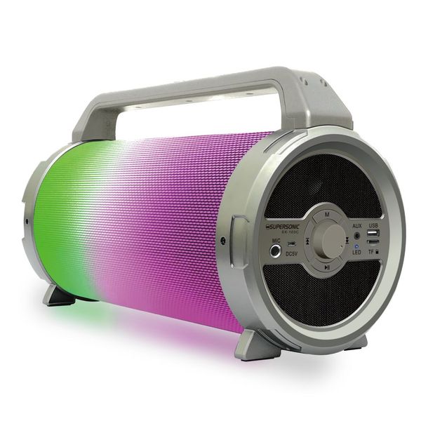 Supersonic Bluetooth Radio Disco Silver Boombox SX-103C