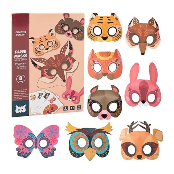 Paper Masks Set - 15 Pieces, Multi-Use Design