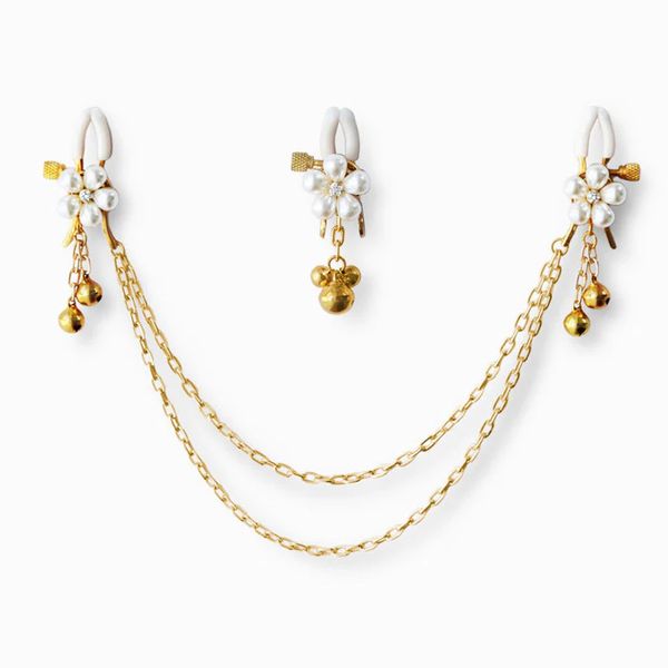Gold Nipple Clamps with Clit Clamp Set