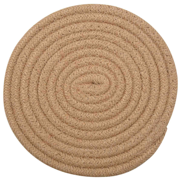 Round Braided Placemats Set of 6 7 Inch Heat Resistant Thick Hot Pads