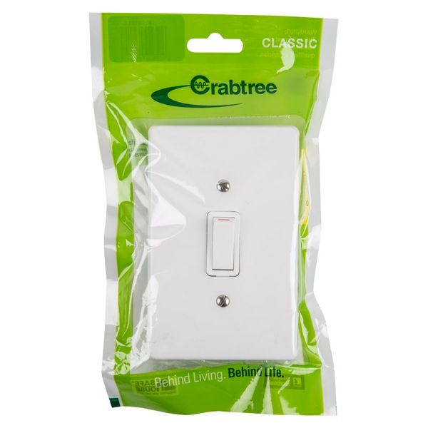 Crabtree - Light Switch - 1 Way - 1L - 100mm x 50mm - Bulk Pack of 5
